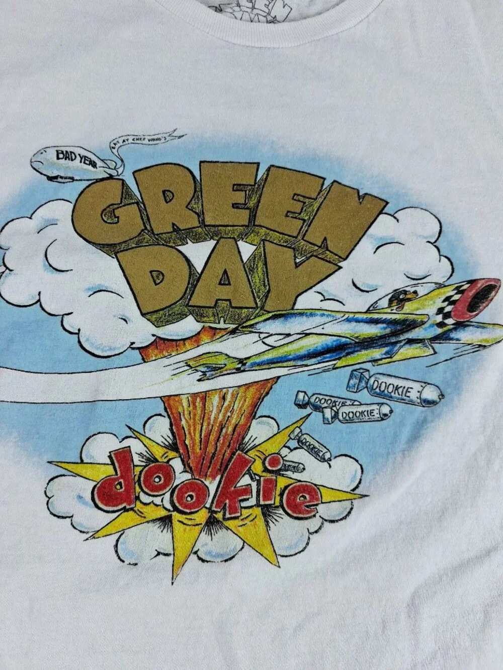 Green Day Band Dookie Album T-Shirt White Short Sleeve Cotton Size M - Picture 4 of 13